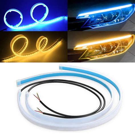 Luz De Circulaci N Diurna DRL Para Coche Tira LED Flexible E