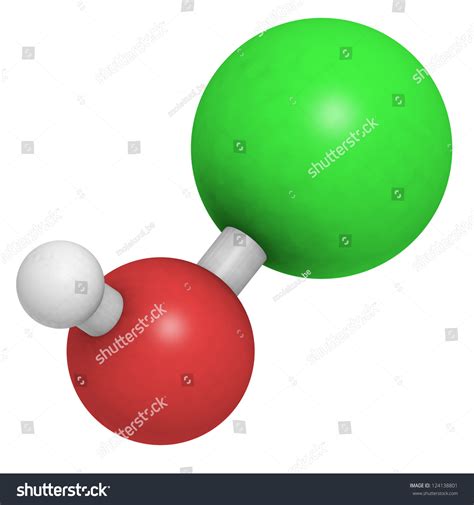 Hypochlorous Acid (Hclo) Molecule, Chemical Structure. Salts Of