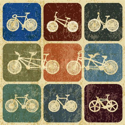 Banner Vintage Bicycles With Grunge Effect Stock Vector Colourbox