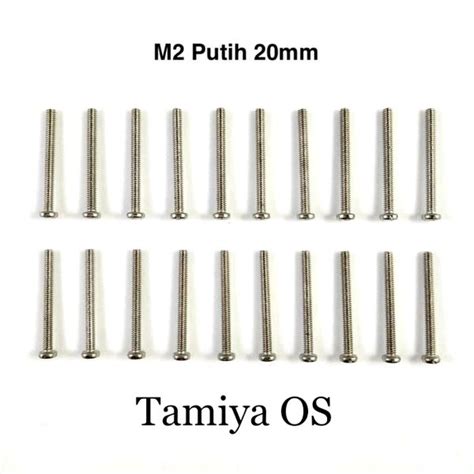 Jual Rep Tamiya Screw M2 Baut Putih Baut Silver 20 Mm 20 Pcs