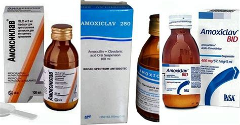 Суспензия “Амоксиклав” 125 и 250 мг для детей: инструкция по применению ...
