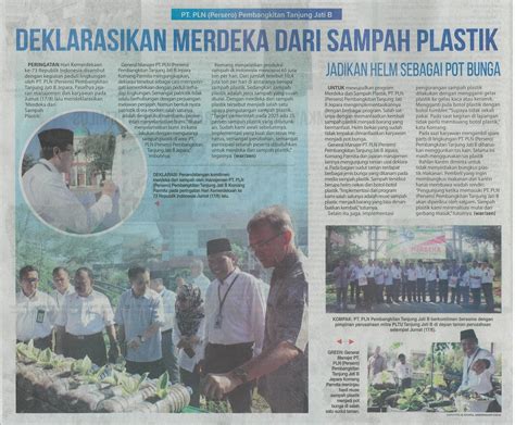 Deklarasikan Merdeka Dari Sampah Plastik Kliping Berita