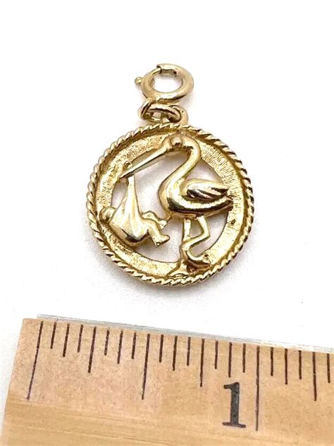 Rare Vintage S Sarah Coventry Gold Tone Stork D Gem