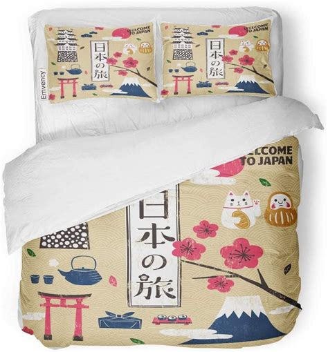 Zhanzzk Piece Bedding Set Travel Traditional Culture Symbols