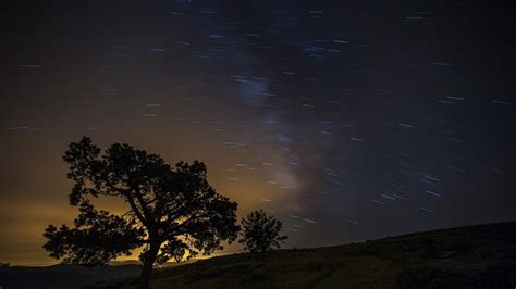 Landscape Mountains Night Nature Sky Photography Moon