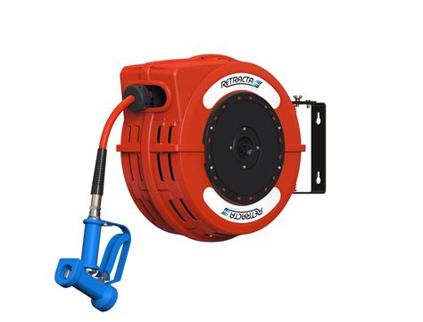 RETRACTA HOSE REEL RED HOT COLD WATER 1 2 X 12M HOSE SPRAY GUN Place Hold Only Macnaught
