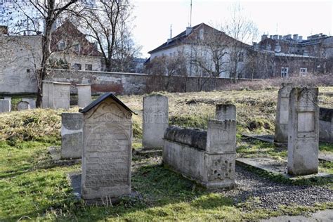 Krakow Poland 2022 Graves In The Jewish Cemetery Inthe Jewish