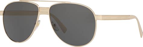 Amazon Versace VE2209 125287 Sunglasses PALE GOLD W DARK GREY 58mm