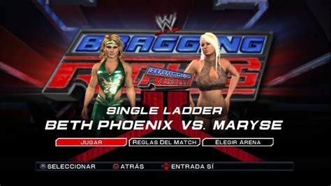 WWE SmackDown Vs RAW 2011 Beth Phoenix Vs Maryse Ladder Match