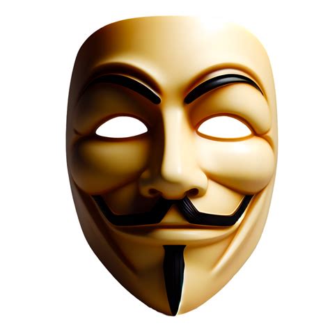 Ai Generated Anonymous Mask Isolated On Transparent Background 35241194 Png