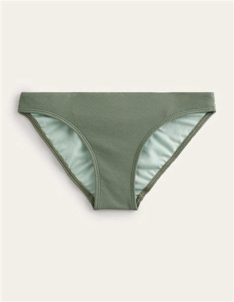 Boden Classic Texture Bikini Bottoms Khaki Texture Women Modesens