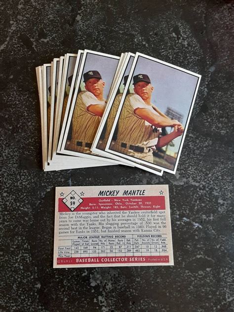 Mickey Mantle Bowman Reprint Etsy