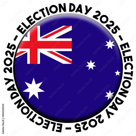 Australia Election Day Circular Flag Concept D Illustration