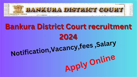 Bankura District Court Recruitment 2024