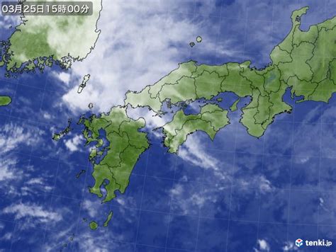 過去の気象衛星西日本2024年03月25日 日本気象協会 Tenkijp