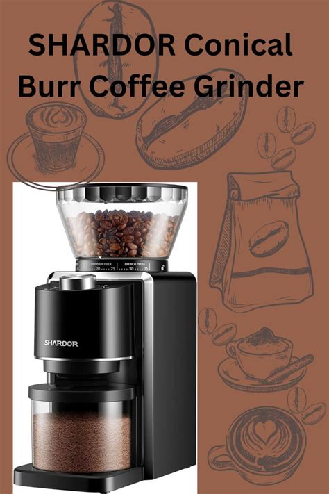 SHARDOR Conical Burr Coffee Grinder Adjustable Automatic Burr Mill With