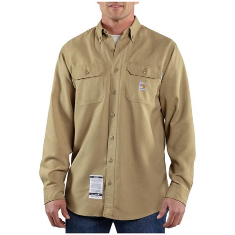 Men S Carhartt Flame Resistant Long Sleeve Work Shirt 282557 Shirts