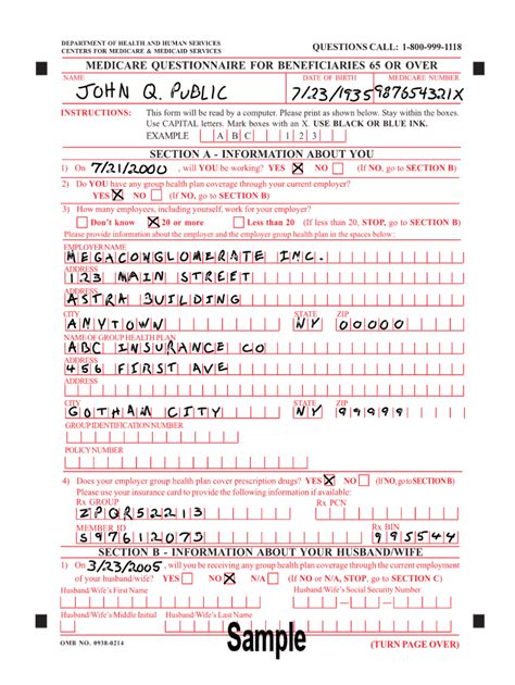 Medicare Secondary Claim Form Example Fill Online Printable Fillable Blank Pdffiller