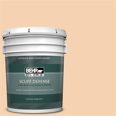 BEHR ULTRA 5 Gal PPL 42 Warm Apricot Extra Durable Semi Gloss Enamel