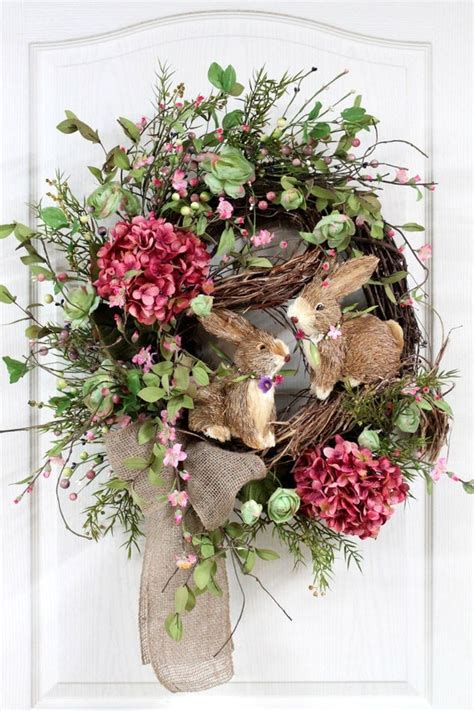 Items Similar To Easter Door Wreath Primitive Country Wreath Easter