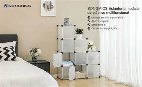 Songmics Unidad De Almacenamiento De Cubos Zapatero Cubos