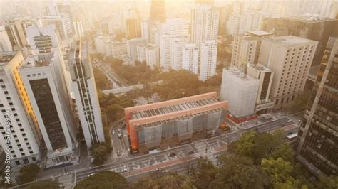 Aerial View Of Avenida Paulista Paulista Avenue And Masp In Sao Paulo