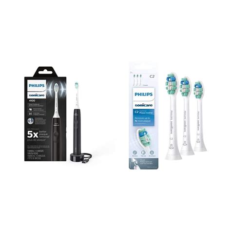 Philips Sonicare 4100 Electric Toothbrush Black 3 Optimal Plaque