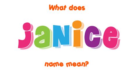 Janice Name Meaning Of Janice