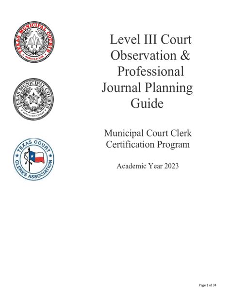 Fillable Online Level III Observation Journal Planning Guide Fax