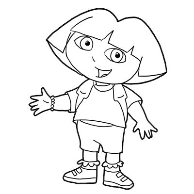 Drawing Dora the Explorer with Easy Step by Step How to Draw Lesson ...