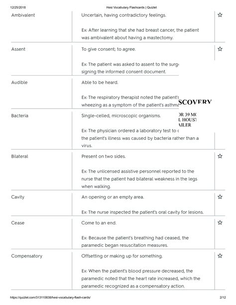 SOLUTION Hesi Vocabulary Flashcards Pdf Studypool Worksheets Library