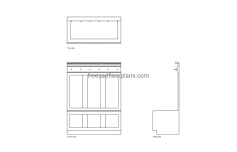 Built In Bench Free Cad Drawings