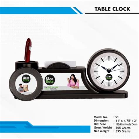 Analog Black Office Table Clock, Shape: Round at ₹ 199/piece in New Delhi | ID: 2850326193091