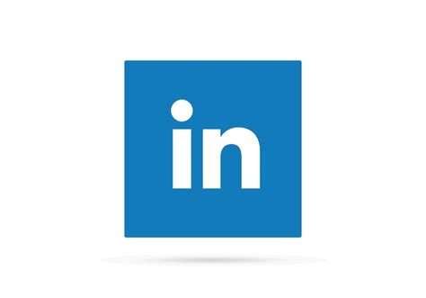 Linkedin ロゴ アイコン現実的なソーシャル メディアのロゴタイプ白い背景の linkedin ボタン プレミアムベクター