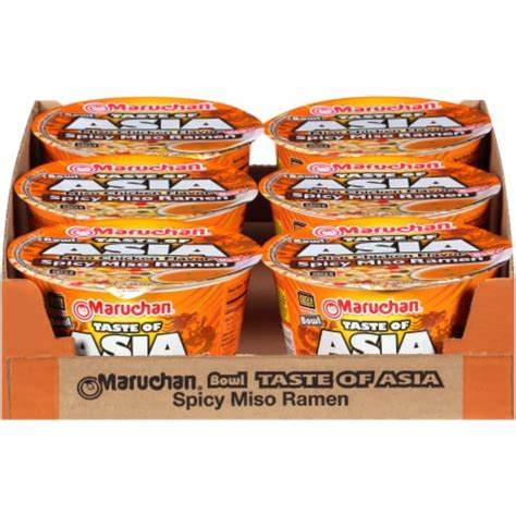 Maruchan Taste Of Asia Spicy Miso Ramen Bowl 6 Ct 3 38 Oz Kroger