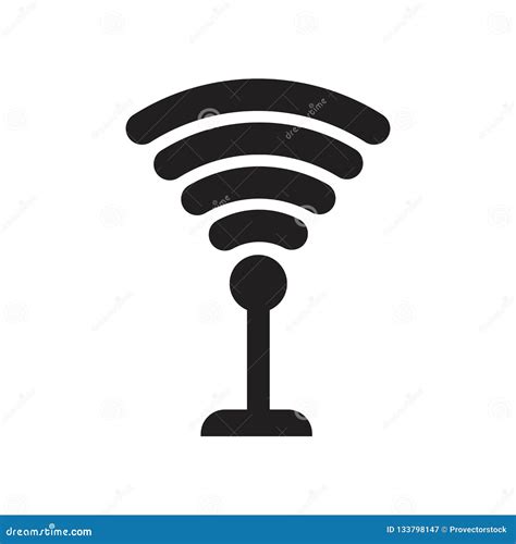 Vector Del Icono De Wifi Aislado En El Fondo Blanco Muestra De Wifi