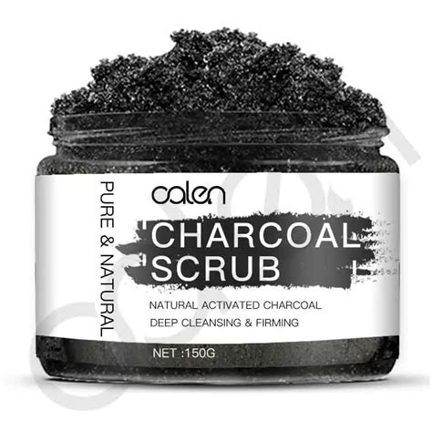 Activated Exfoliating Body Facial Scrub Natural Organic Bamboo Charcoal