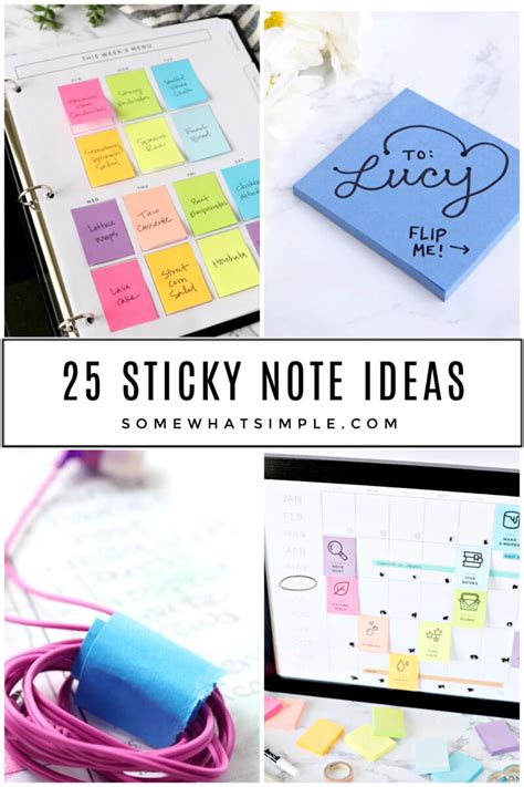 25 Creative Ways To Use Sticky Notes From Somewhat Simple