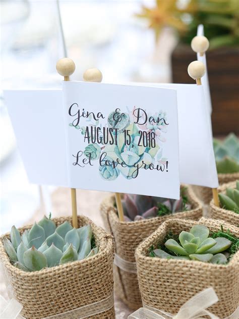 Wedding Favors Succulent Wedding Favors Customized Tags - Etsy