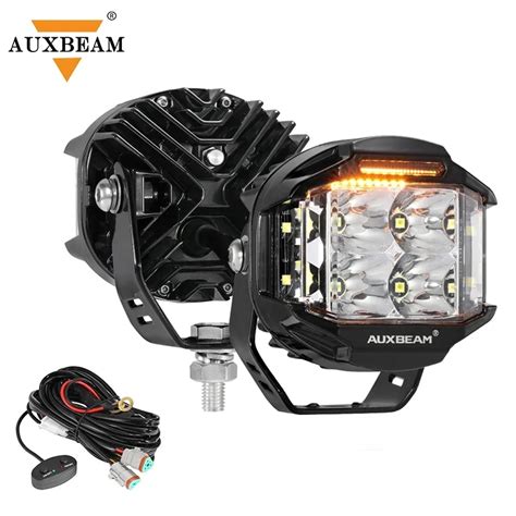 AUXBEAM 4 Inch LED Work Light 92W DRL Driving Lamp COMBO BEAM Offroad