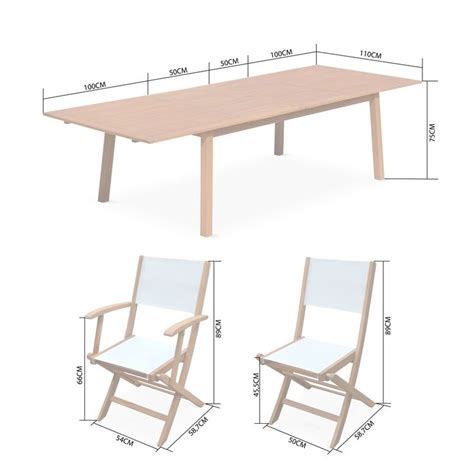 Salon De Jardin En Bois Extensible Almeria Avec Rallonges