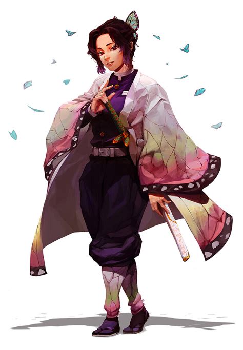 Shinobu Kochou Kimetsu no Yaiba Anime Artist Аниме арт Аниме