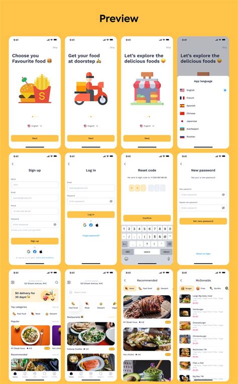 Foodka Food Delivery App Ui Kit App Ui Kit Food Delivery App Food