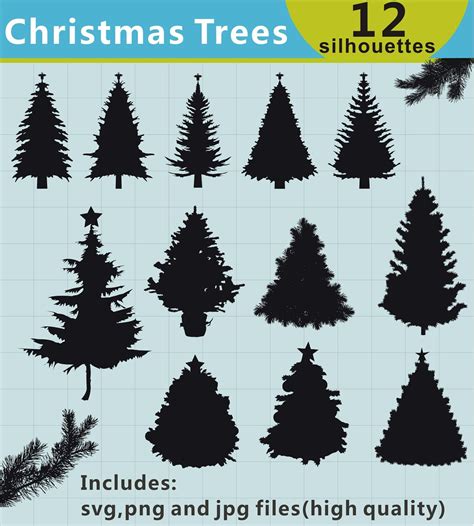 Christmas Tree Clipart Pine Tree Clipart Pine Tree Silhouettes