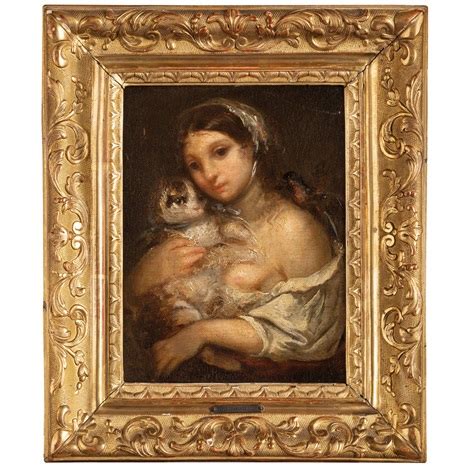 Ritratto Di Ragazza Con Gatto By Giuseppe Bernardino Bison On Artnet