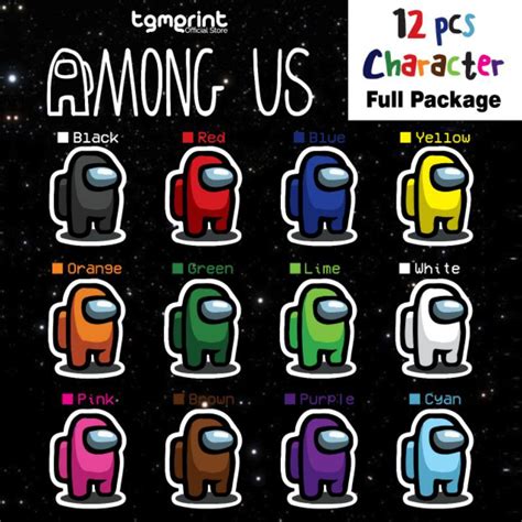 STIKER AMONG US MURAH 1 PACK KARAKTER AMONG US STIKER MURAH