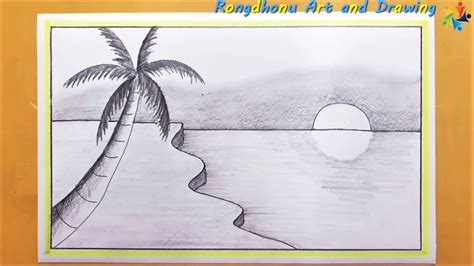 Sunset Scene Drawing Cheap Buying, Save 63% | jlcatj.gob.mx