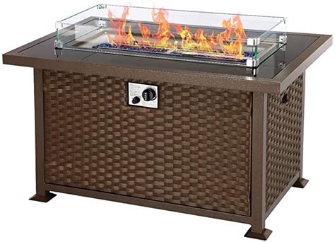 Amazon U MAX 44in Outdoor Propane Gas Fire Pit Table 50 000 BTU