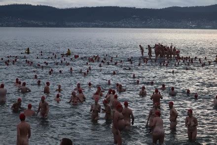 Swimmers Participate Annual Nude Winter Solstice Editorial Stock Photo Stock Image