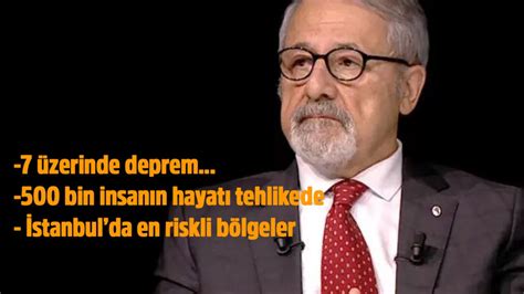 Prof Dr Naci Görür açıkladı İşte İstanbul da en riskli deprem